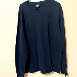 LRG Black Long Sleeve Thermal T-shirt with black embroidered giraffe - XL